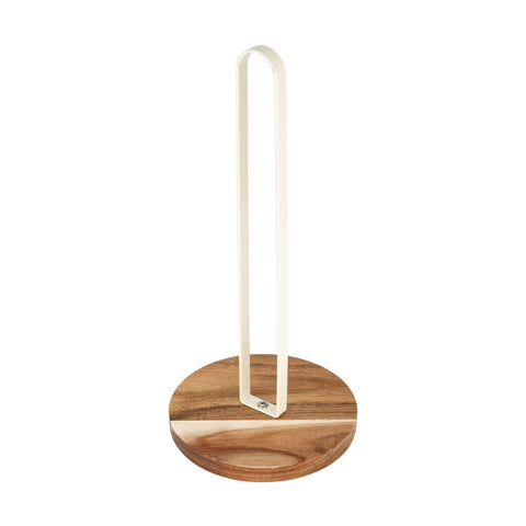 Estia Home Porta rotolo cucina avorio in legno e metallo "Allure" 15x15xH33 cm