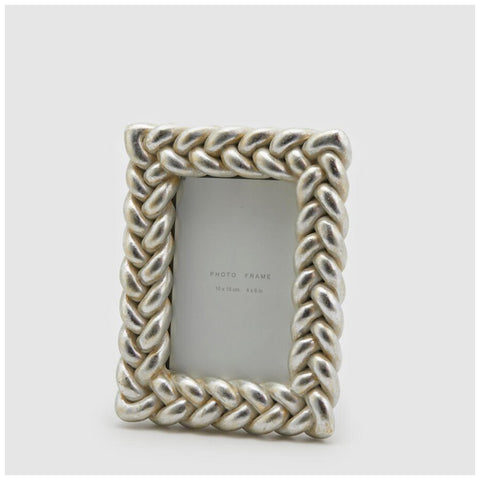 EDG Silver/gold braid photo frame 22x16 cm