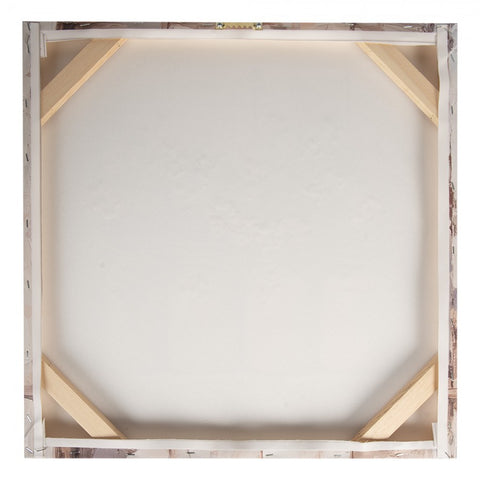 Clayre & Eef Quadro fiori in tela beige da parete Shabby Chic 51x3x51 cm