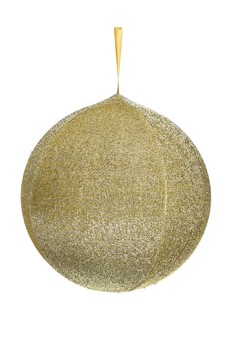 Fabric Clouds Decorative Sphere in Gold Glitter Fabric "Carousel" 80cm