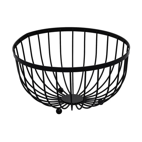 Estia Home Cesto Porta frutta in metallo nero D25xH13 cm