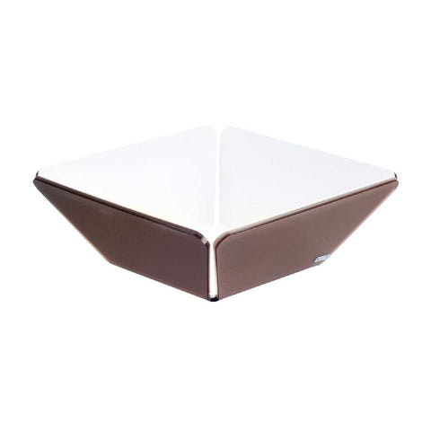 Vesta Cestino portapane in Cristallo acrilico marrone satinato "Like Water" 21x21xH7,5 cm