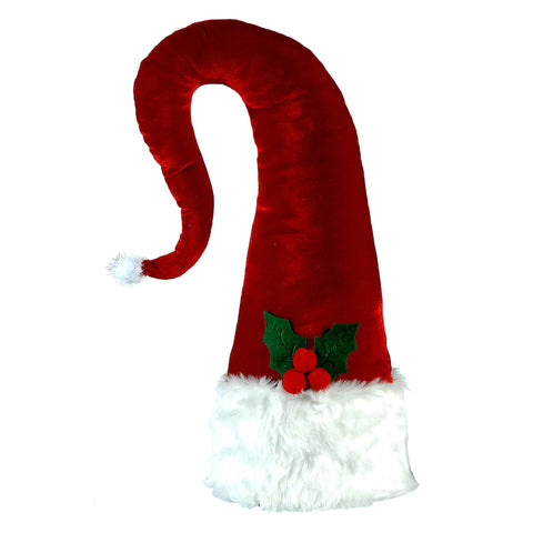 Vetur Décoration de sapin de Noël Chapeau haut-de-forme rouge 47 cm