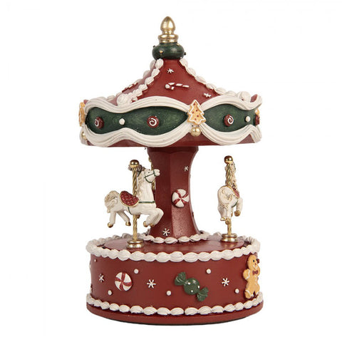 CLAYRE & EEF Addobbo natalizio Carillon con musica Carosello D12 H19 cm