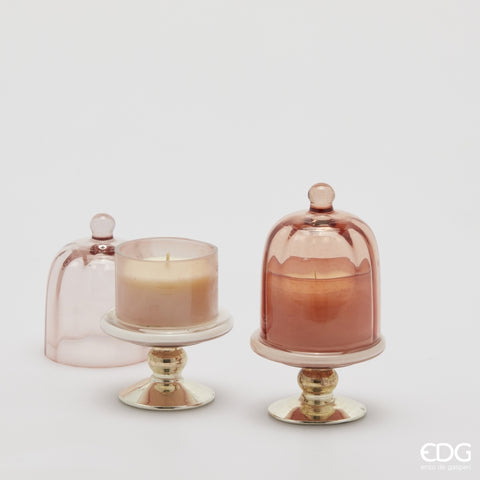 Edg Tray with scented candle "Oud" D9xH16 cm 2 variants (1pc)