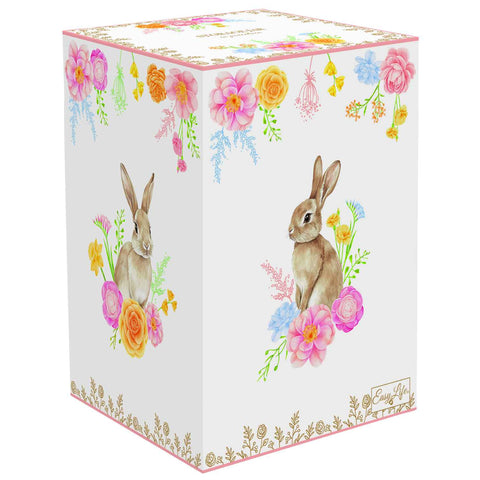 Easy Life Barattolo di pasqua in porcellana con coniglio e fiori "Tres Jolie" D11xH15 cm