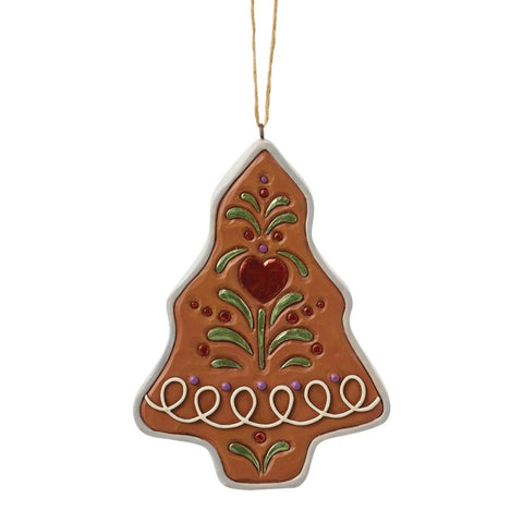 Enesco Babbo Natale in resina per Albero "Gingerbread Cookie" 8.5x2.5xH11.5 cm