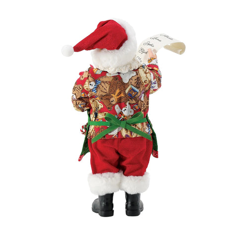 Department 56 Statuina Babbo Natale con lista regali 13x13xH27 cm