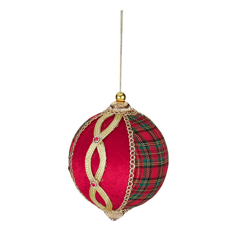 GOODWILL Scottish Tartan Christmas Ball 12.5 cm 3 variants (1pc)