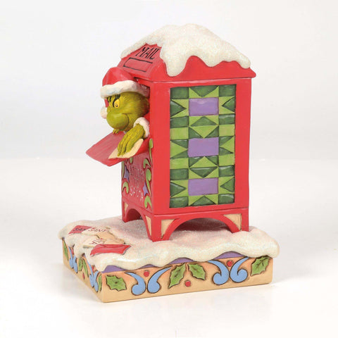 Figurine de Noël Enesco Grinch Boîte aux lettres H15 cm