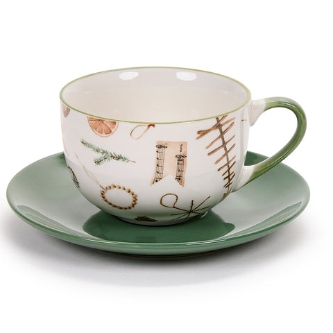 Nuvole di Stoffa Set de 2 tasses à thé en porcelaine de Noël "Memories" 240 ml