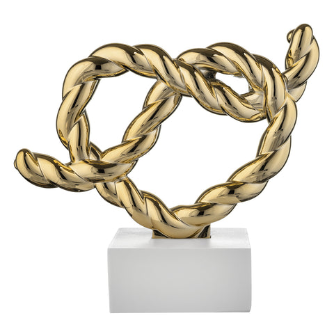 Bongelli Preziosi Statuina nodo infinito cuore oro/bianco 13x15 cm