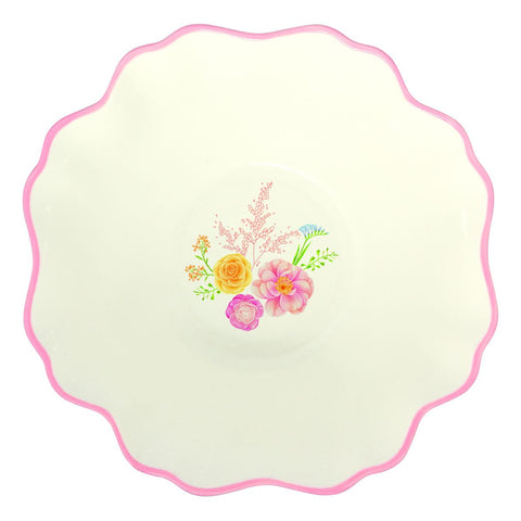 Easy Life Ciotola di pasqua in porcellana con coniglio e fiori "Tres Jolie" D16 cm