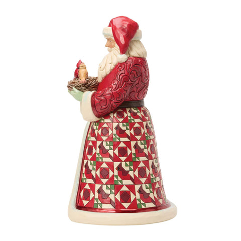 Enesco Statuina Babbo Natale con uccellini, Jim Shore 22.5x20.5xH37 cm