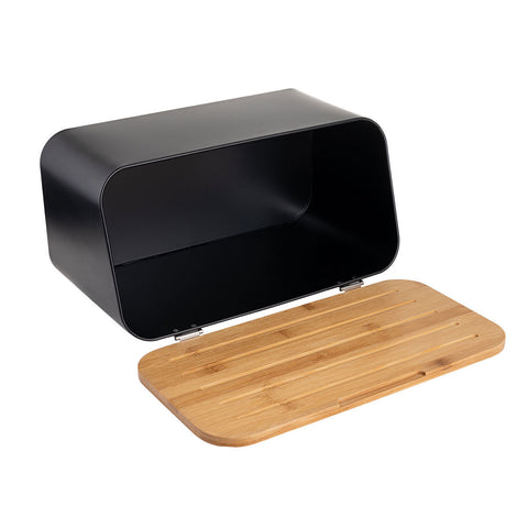 Estia Home Portapane in metallo e bamboo 34,5x19xH17 cm
