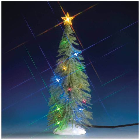 LEMAX Tree with led lights "Chasing Multi Light Spruce Tree, Large" H26 ​​x 11 x 11 cm
