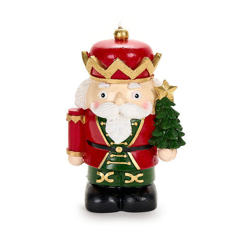 Cloth Clouds Nutcracker Candle "Christmas Carol" 11x8xH15.5 cm 2 variants (1pc)