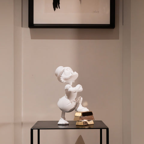 LEBLON DELIENNE Zio Paperino Scrooge piccolo bianco/oro 18.5xH30 cm