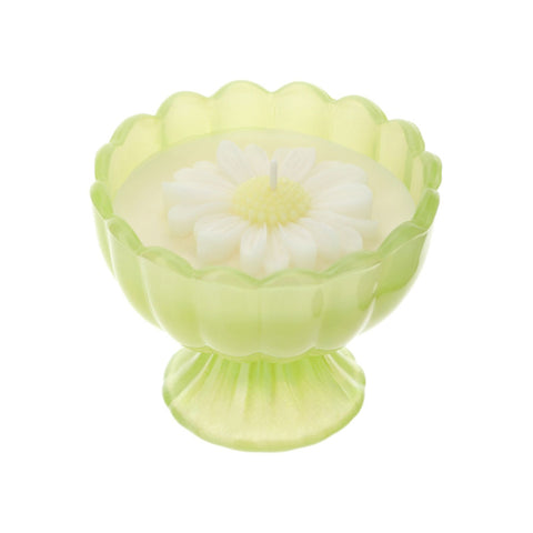 Hervit Candela Daisy verde profumazione J'Adore D9xH8 cm