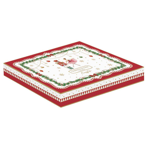 Assiette en porcelaine Easy Life Sapin de Noël « Conte de Noël » 20,5 x 25,5 cm