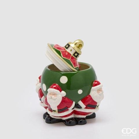 EDG Contenitore Palla di Natale ceramica 22x17xH24 cm