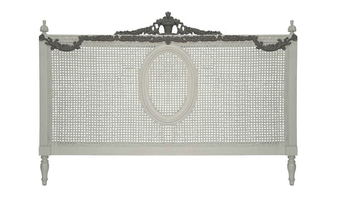 Blanc Mariclò Testata letto matrimoniale in legno di mango avorio PATHOS Shabby Chic 180x5xH121 cm