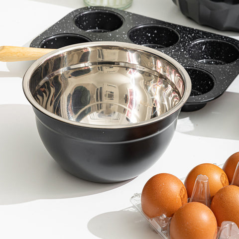 Estia Home Ciotola in acciaio inox nero opaco "Allure" D26xH11 cm