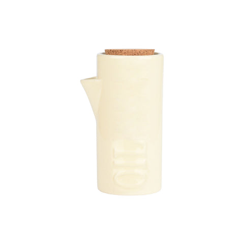 Estia Home Set 2 Bottiglie per Olio e Aceto in stoneware avorio "Allure" 5.8x7.5xH12.5 cm