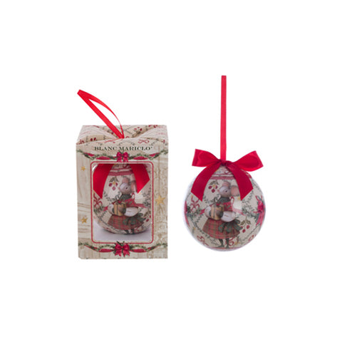 Blanc Mariclò Sphere + "Christmas Tale" pack D10 cm 3 variants (1 unit)