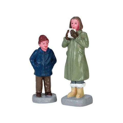 LEMAX Set of two characters "Can I Have Some Too" in polyresin H6.6 cm
