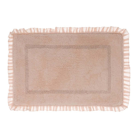 Blanc Mariclò Tappeto bagno in cotone rosa con gala "Bagno Chiaro" 60x120 cm - Angelica Home Stabia