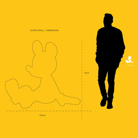 LEBLON DELIENNE Statuina Topolino seduto piccolo bianco 13.5xH12 cm