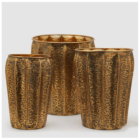 Edg Vaso bombato metallo bronzo martellato 3 varianti(1 unità)