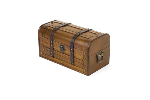 Nuvole di Stoffa Set 2 bauli coppia contenitori legno 47x32x31 - 55x40x38 cm