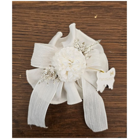 Fiori di Lena Saponcino da bagno con fiore Dalia e fiocco 9xH4 cm 6 varianti(1 unità) - Angelica Home Stabia