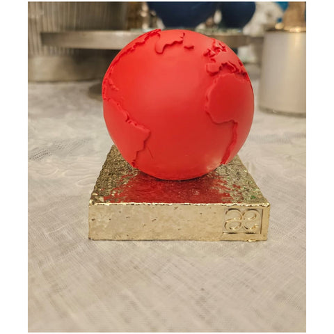 Chiaraela Mappamondo piccolo base oro "World" 7x8.5 cm 4 varianti(1 unità)