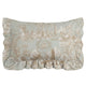 Blanc Mariclò Set di 2 copriguanciali verde con gale "Toile du Borgo" 50x80 cm
