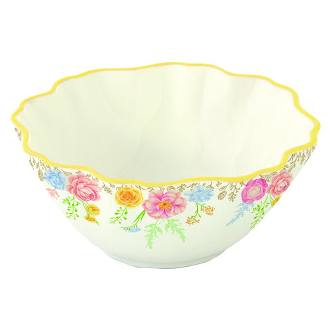 Easy Life Ciotola di pasqua in porcellana con coniglio e fiori "Tres Jolie" D12 cm