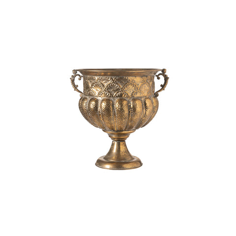 L'arte di Nacchi Vaso Coppa Portafiori in metallo oro 52x45xH50 cm