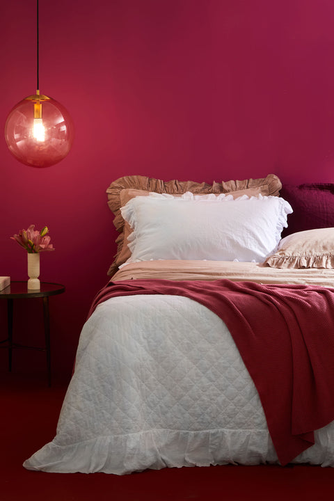 Bianco Perla Couette double printanière en coton "Juliet" 260x260 cm 2 variantes (1 unité)