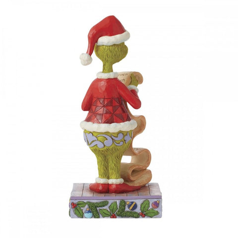 Enesco Grinch avec liste des bons et des mauvais "Jim Shore" 10x10xH20 cm