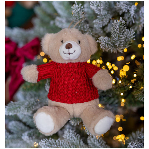 L'Atelier 17 Christmas Teddy Bear "Hug Me" 11x15xH16 cm 2 variants (1 unit)