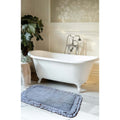 Blanc Mariclò Tappeto bagno in cotone azzurro con doppia gala "Bagno Chiaro" 50x130 cm - Angelica Home Stabia