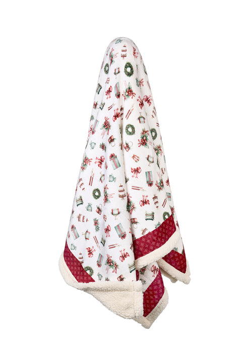 Plaid de Noël Nuages ​​+ Pack « Histoire de Noël » 130x160 cm