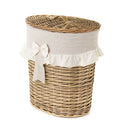 Nuvole di Stoffa Cesto portabiancheria in vimini con fiocco 2 varianti (1pz) - Angelica Home Stabia