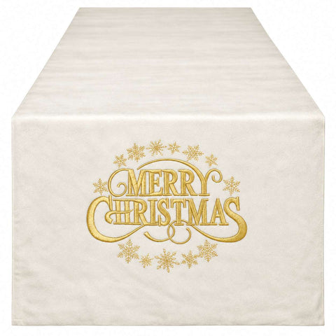 Clodette Runner di Natale ricamo "Merry Christmas" 160x45 cm 3 varianti(1 unità)