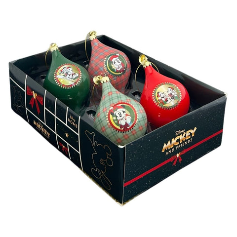Kurt S. Adler Box 4 Mickey &amp; Minnie Christmas Ornaments