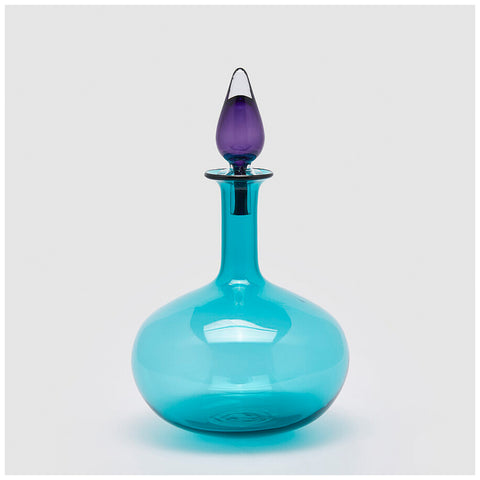 Edg - Enzo de Gasperi Decorative vase in light blue glass D26.5xH46 cm