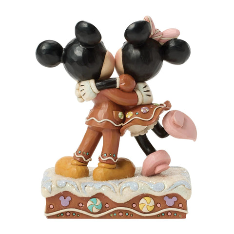 Enesco Disney Statuina di natale Topolino e Minnie Pan di zenzero H15.5 cm
