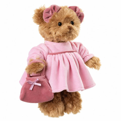 Bukowski Orso Peluche con abito rosa e borsa "Beautiful Ellen" H25 cm 2 varianti (1 unità)